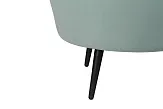Низкое кресло ракушка Pearl Green на черных ножках №5