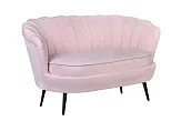 Диван ракушка Pearl Double Pink на черных ножках №1