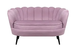 Дизайнерский двухместный диван Pearl Double Pink на черных ножках на заказ в интернет-магазине