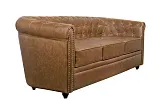 Кожаный диван лофт Karo Brown leather 3S №1 в Екатеринбурге