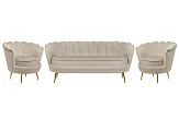 Комплект кресел и дивана ракушка Pearl Triple Taupe №0