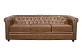Кожаный диван лофт Karo Brown leather 3S №0 в Екатеринбурге