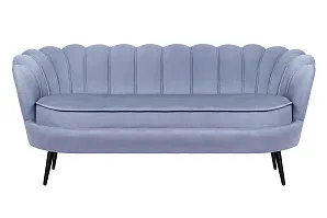 купить красивый Диван ракушка для гостиниц Pearl Triple Blue на черных ножках в интернет-магазине