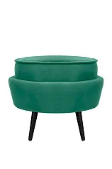 Пуф Pearl Adorn Green V2 на черных ножках в интерьере в Екатеринбурге