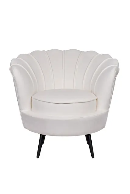 Кресло ракушка Pearl Beige на черных ножках в Екатеринбурге Кресло ракушка Pearl Beige на черных ножках
