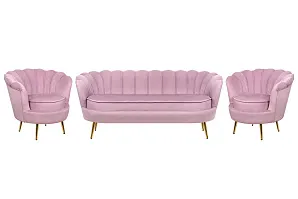 Комплект кресел и дивана ракушка Pearl Triple Pink на заказ