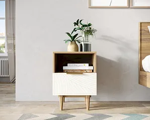 Тумбочка с нижним ящиком "Лайн (Line)" LN09/GR1/beige на заказ в интернет-магазине