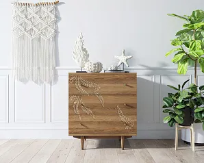 Комод "Boho" 3 ящика с растением арт BH04 в интернет-магазине