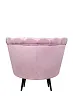 Кресло ракушка Pearl Pink на черных ножках №3