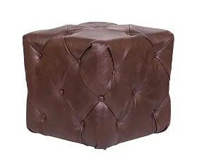 купить Дизайнерский пуф Amrit Brown Leather в интернет-магазине
