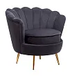 Низкое кресло ракушка Pearl Black №1 в Екатеринбурге
