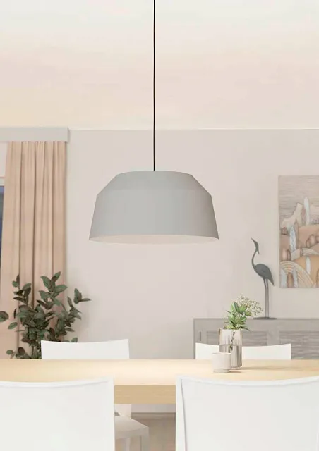 900381 Подвесной потолочный светильник CONTRISA, 1x40W, E27, H1100, ?520, сталь, серый