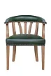 Мягкий стул с подлокотниками Tanner Green Leather №0 в Екатеринбурге