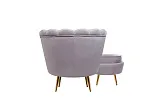 Кресло с пуфом ракушка Pearl Grey №2 в Екатеринбурге