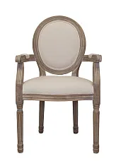фото Мягкий стул с подлокотниками Volker Arm Beige в интерьере