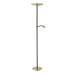 красивые 901979 Светодиодный торшер CONIVARINO, 26,5W 1X4W(LED LED), 2700K, 3150 480lm, сталь, латунь состаренный, черный в интернет-магазине