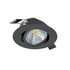 красивые 33997 Встраиваемый светильник диммируемый SALICETO, 6W (LED), 4000K, 500lm, ?88, алюминий, черный на заказ