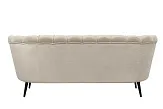 Диван ракушка для гостиниц Pearl Triple Taupe на черных ножках №3