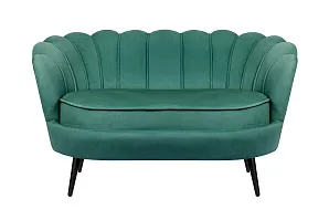 стильный Дизайнерский диван Pearl Double Green V2 на черных ножках на заказ