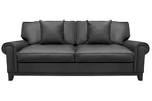 купить Дизайнерский кожаный диван лофт Todes Black в интернет-магазине
