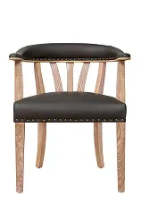 фото Стул в стиле ретро Tanner Genuine Brown Leather в интерьере