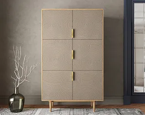 красивый Большой комод с шестью дверками "Лайн (Line)" R20/beige