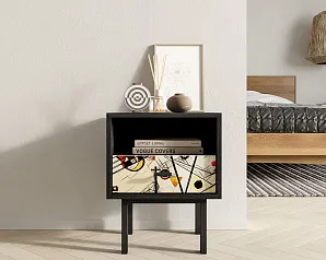 Тумбочка с нижним ящиком "Эмерсон (Emerson)" by Kandinsky арт EM17/Print_01