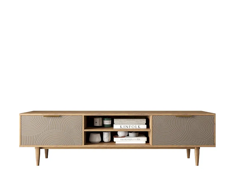 Комод "Лайн (Line)" с нишей низкий под TV R27/beige