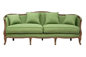 фото Прямой диван Darcy 3 Green в интерьере
