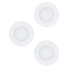 купить 98633 Комплект встраиваемых светильников FUEVA 1, 3X2,8W (LED), 3000K, 1050lm, IP20/44, ?85, литой металл, белый / пластик, белый в интернет-магазине