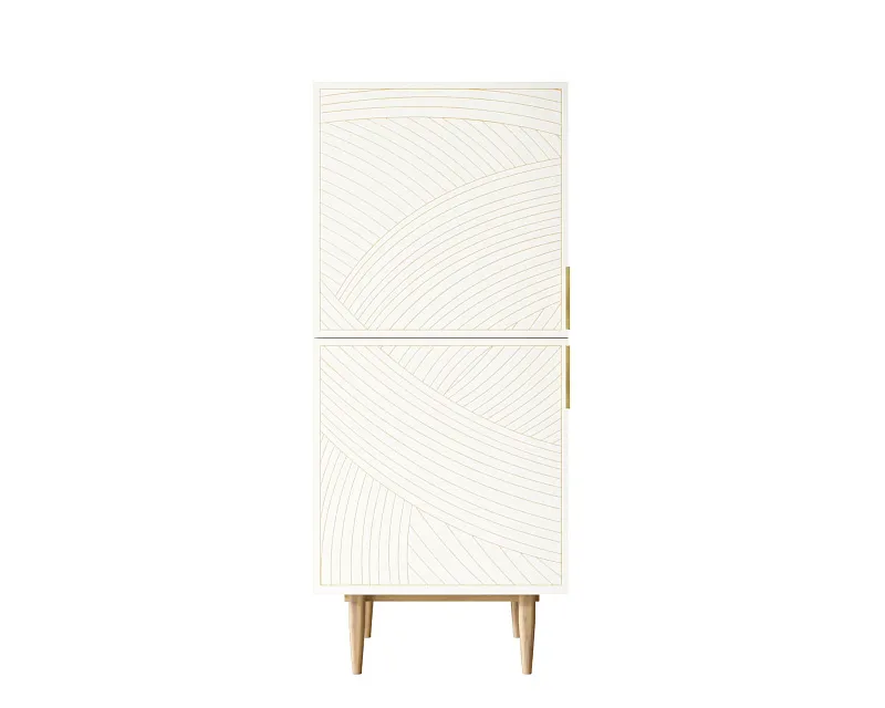 Вертикальный комод с двумя дверками "Лайн (Line)" LN05/GR1/beige