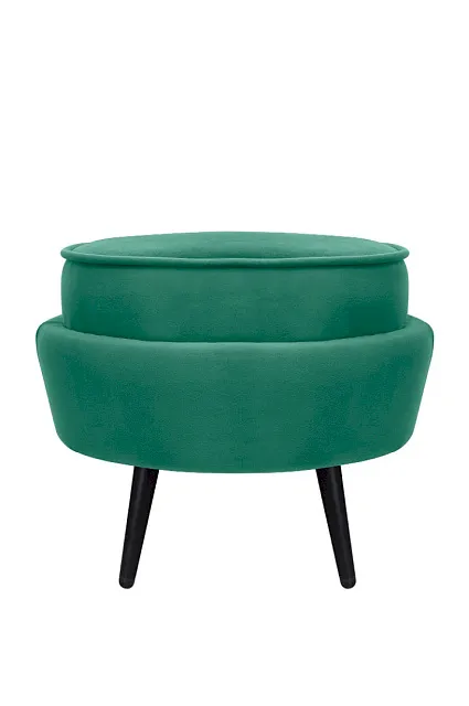Пуф Pearl Adorn Green V2 на черных ножках в Екатеринбурге Пуф Pearl Adorn Green V2 на черных ножках