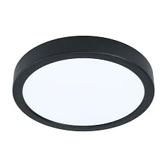 красивые 99223 Светодиодный накладной светильник FUEVA 5, 17W (LED), ?210, H28, 2000lm, 3000K, сталь, черный на заказ