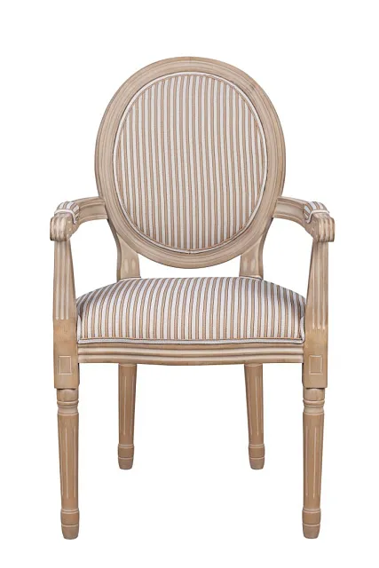 Мягкий стул с подлокотниками Volker Arm Orange Pinstripe