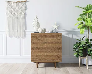 красивый Комод "Boho" 3 ящика джангл арт BH07