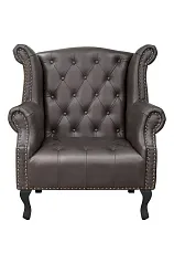 стильное Каминное кожаное кресло Royal Brown V2