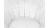 Низкое кресло ракушка Pearl White на черных ножках №5