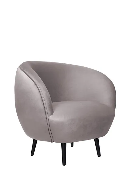 Мягкое кресло Small Benee Grey на черных ножках в Екатеринбурге Мягкое кресло Small Benee Grey на черных ножках