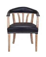 красивый Мягкий стул с подлокотниками Tanner Black Leather в интернет-магазине