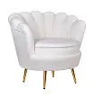 Низкое кресло ракушка Pearl цвет белый №1 в Екатеринбурге