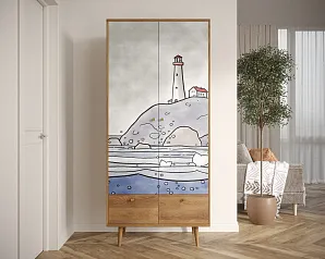 купить Шкаф двухстворчатый "Бербер (Berber)" арт BB16/Print_51