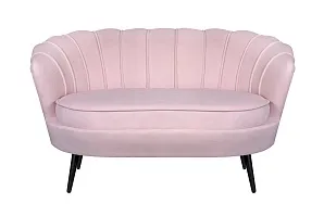 Диван ракушка Pearl Double Pink на черных ножках в интернет-магазине