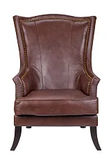 Кожаное кресло коричневое Chester Leather в интерьере