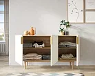 Комод с тремя дверками "Лайн (Line)" LN02/GR1/beige №1