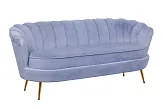 Трехместный диван ракушка для гостиниц Pearl Triple Blue №1