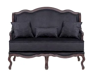 Двухместный дизайнерский диван Brody Double Black в интерьере