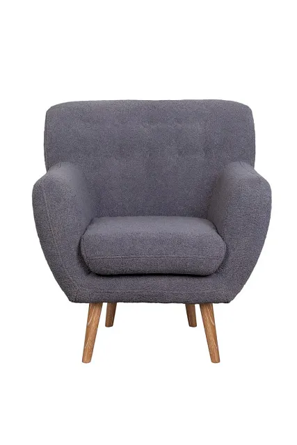 Низкое кресло Fuller Grey Boucle