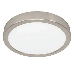 купить 900584 Накладной светильник диммируемый FUEVA 5, 17W (LED), 3000K, ?210, сталь, матовый никель / пластик, белый