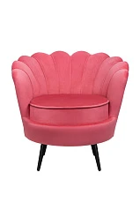 красивые Низкое кресло ракушка Pearl Karmin на черных ножках