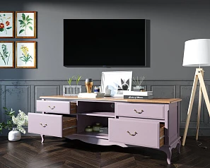 купить Комод Leontina Lavanda под TV удлиненный арт ST9328/2L в интернет-магазине